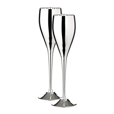 Bild av EDZARD Uppsättning av 2 champagneflöjt dododo, ädel silverpläterad, höjd 23 cm, kapacitet 200 ml