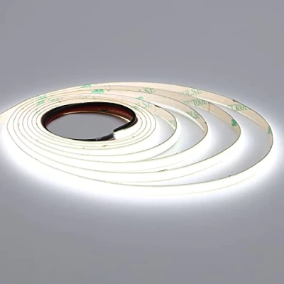 Bild av TOPAI 12 V COB LED remsa extra fin 5 mm bredd, m kallvit 6 000 K, 400LEDs/M CRI&gt;90 flexibel IP20 klistermärke, icke vattentät för hem, sovrum, kök