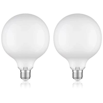 Bild av ledscom.de 2 st E27 LED lampa, G125, varmvit (2700 K), 4 W, 550lm, frostat glas extra matt