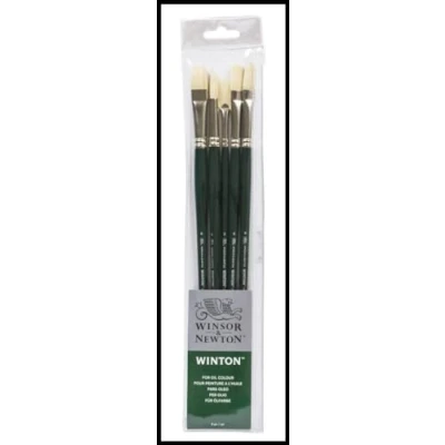 Bild av Winsor &amp; Newton 5990606 Winton set 5 penslar, för oljefärg, akrylfärg och alkydfärg