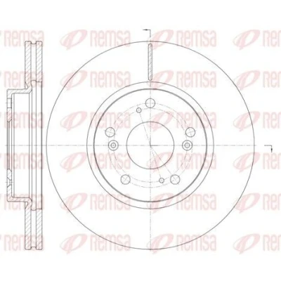 Bild av REMSA 6986.10 Disque de frein Essieu avant 281,8, 281,8 23 5 ventilé HONDA: CIVIC 8 Hatchback, 9, CR V 2