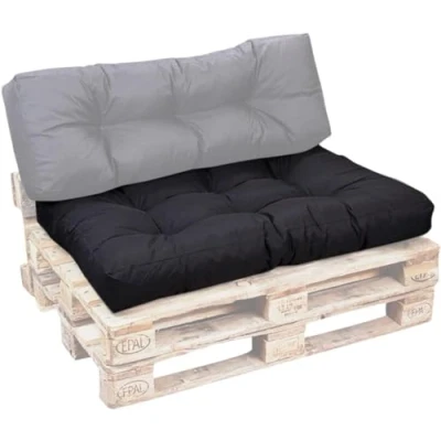 Bild av Bananair Bekväm utomhuspallkudde slitstarkt, UV beständigt och vattenavvisande tyg utomhus trädgård lounge kudde, balkong, terrass (sittande, 120 x 80 cm, svart)