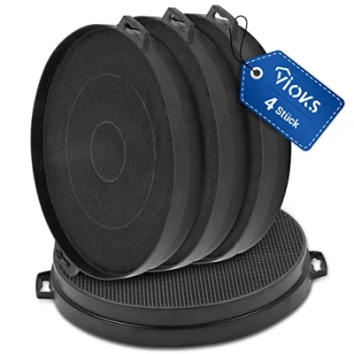 Bild av VIOKS 4 x kolfilter ersättning för 00353121 Bosch aktivt köksfläkt 210 mm Neff Balay Elica Siemens