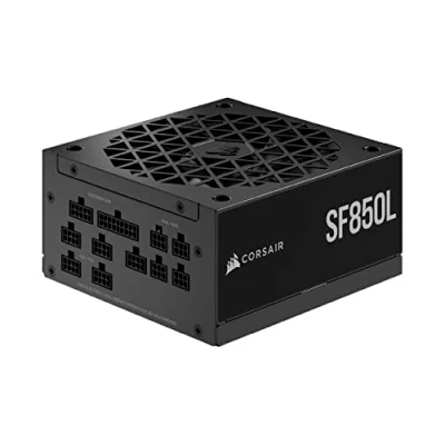 Bild av Corsair SF850L Fullständigt Modulärt Lågbrusigt SFX Aggregat Kompatibelt Med ATX 3.0 Och PCIe 5.0 Tyst 120 mm PWM Fläkt 80 PLUS Gold Effektivitet Zero RPM Läge Svart