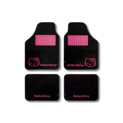 Bild av HELLO KITTY KIT3013 Ensemble de tapis sol Polyester avant et arrière noir Adaptation universelle