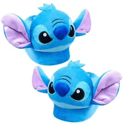 Bild av Disney Stitch tofflor kvinnor tonåringar 3d varma mjuka baby yoda damer non slip sole storlek 3 8 eeyore söm gåvor, 7/8 Storbritannien, Blåstygn