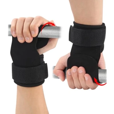 Bild av Zofory lyftremmar, dragstöd, styrketräning med 5 mm vadderad handledsskydd och glidskyddsmatta, draghjälp, för gym, styrketräning, kvinnor män