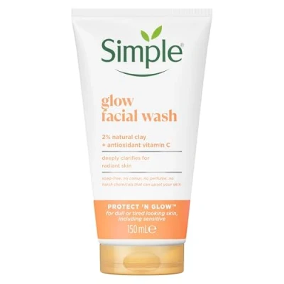 Bild av Simple Protect &#039;N&#039; Glow Exfoliating Cleanser Clay Polish för strålande hud, 150 ml