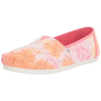 Bild av TOMS Cloudbound Espadrille, platta loafers för kvinnor, Orange batikfärg Sienna, 36.5 EU