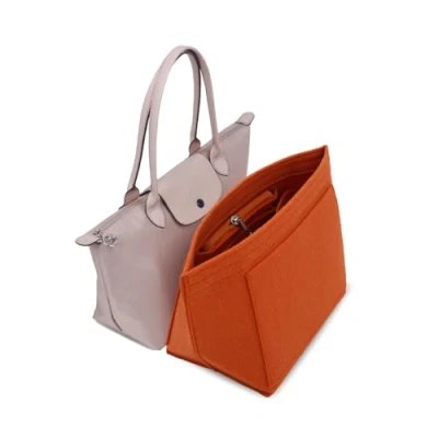 Bild av D.DUO Väskinsats, organisatör för handväska, tillbehör, lämplig Longchamp, långt handtag, tygväska, organiserare (orange, S, kort handtag)