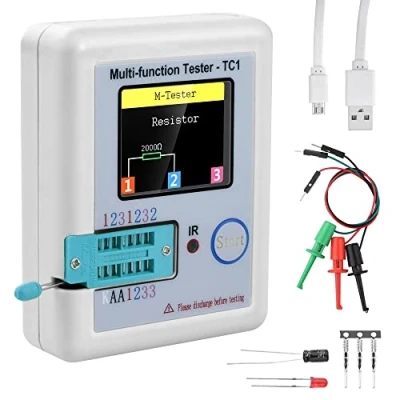 Bild av DollaTek 1,8 tum färgglad display fickbar multifunktionell TFT bakgrundsbelysning transistor LCR TC1 testare för diod triod kondensator motstånd LW21
