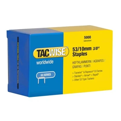 Bild av Tacwise 0431 typ 53/10 mm kraftiga galvaniserade häftklamrar, 5 000