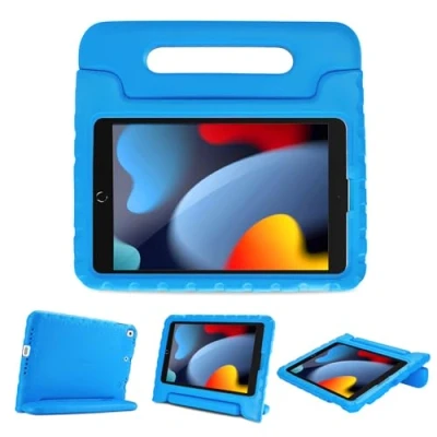 Bild av ProCase Barnfodral för iPad 9/iPad 8/iPad 7(iPad 10,2 tum), Air 3 och Pro 2(iPad 10,5 &quot;), stötskyddat fodral, mycket motståndskraftigt silikon blått