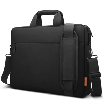 Bild av ZYB Laptopväska fodral 15 15,6 16 tum, vattentät laptop messenger med axelrem för tum notebook MacBook Pro M4 M3 M2 M1 Lenovo HP ASUS Acer Samsung etc bärbar datorportfölj svart