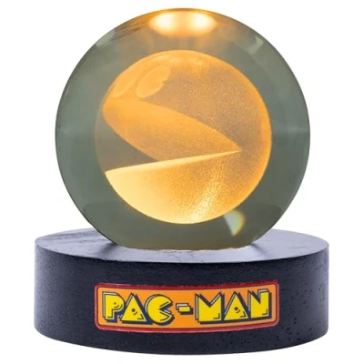 Bild av Fizz Creations PAC Man Crystal Ball Light. Retro spelbord. USB driven Klassisk arkad spelgåva humörlampa.