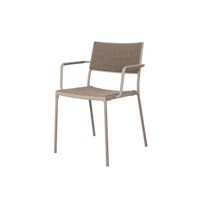 Bild av Cane line Less stol m/armlæn Soft Rope Trädgårdsstol Rope, Taupe H78 x B57 D55 SH48 cm