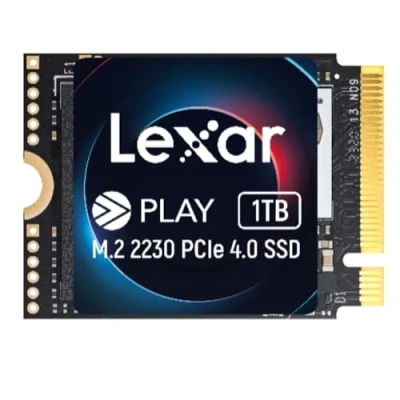 Bild av Lexar PLAY 2230 PCIe 4.0 Intern SSD 1TB, M.2 Gen4x4 SSD, Upp till 5200MB/s Läs, 4700MB/s Skrivning, Solid State Drive kompatibel med Steam Deck, ASUS ROG Ally (LNMPLAY001T RNNNG)