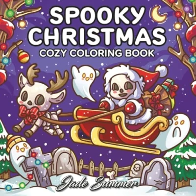 Bild av Spooky Christmas: Cute Coloring Book for Adults and Teens with Adorable Characters Cozy Holiday Scenes Relaxation