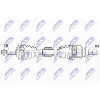 Bild av Drivaxel toyota Yaris (_p13_), framaxel höger, yaris, 434100D401, 434100D660