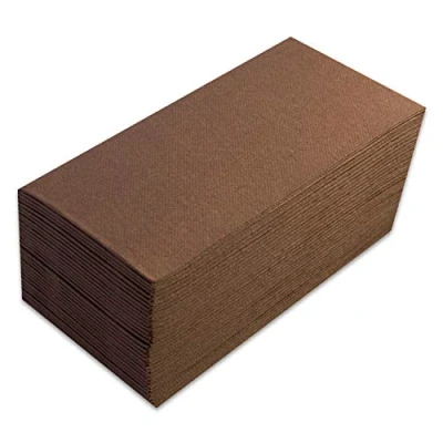 Bild av Saten ser42107568 Premium, servett 40 x 40, 2 ply, 1/8 vikning, servetter, punta punta, choklad