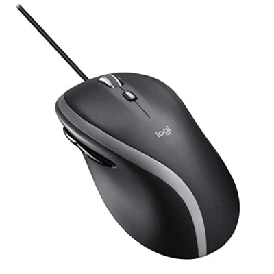 Bild av Logitechs avancerade sladdanslutna mus M500s med avancerad hypersnabb rullning och lutning, anpassningsbara knappar, avläsning hög precision DPI växling, smidig USB anslutning Svart