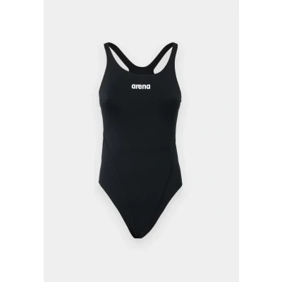 Bild av ARENA Solid Swim Tech Team baddräkt för kvinnor, snabbtorkande dambaddräkt, sportig av MaxLife Eco Fabric med maximal klorbeständighet, svart vit, 40