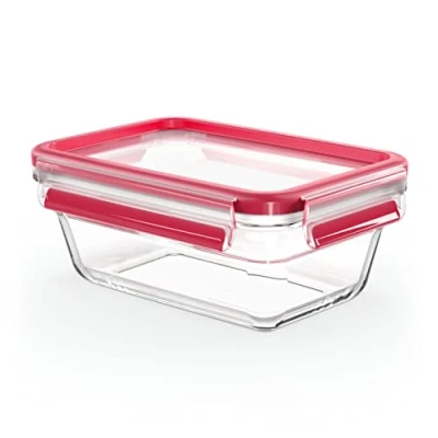 Bild av Tefal Masterseal Fresh glas, rektangulär matlåda, 0,85 l, matförvaringslåda, stapelbar, ugn och frys kompatibel N1040810, transparent