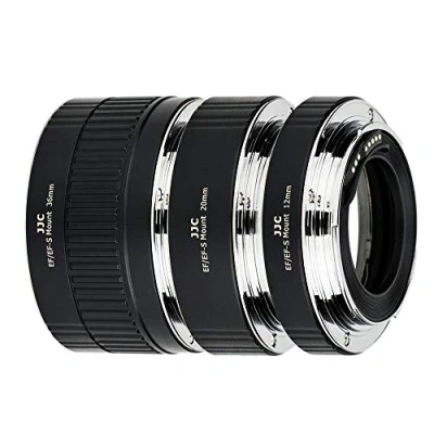 Bild av JJC AF TTL makro förlängningsrör 12/20/36 mm för Canon EF/EF S Mount objektiv och DSLR kameror EOS 850D 800D 760D 750D 700D 250D 90D 80D 77D 5DS R 5D Mark II III IV 7D 6D