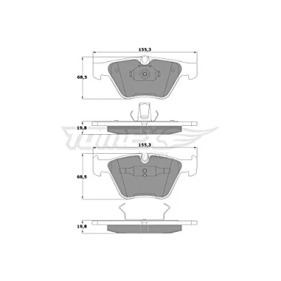 Bild av TOMEX brakes TX 13 25 Jeu de plaquettes frein Essieu avant préparé pour indicateur d&#039;usure BMW: 3 Berline, Coupe, Cabriolet