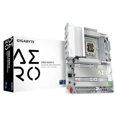 Bild av GIGABYTE Z890 AERO G moderkort stöder Intel Core Ultra (Series 2) processorer, 16+1+2 faser VRM, upp till 8800MHz DDR5 (OC), 1xPCIe 5.0 + 4xPCIe 4.0, Wi Fi 7, 2,5 GbE LAN, Thunderbolt 4