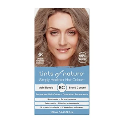 Bild av Tints of Nature Simply Healthier Permanent Hårfärg, 8C Ash Blonde, 130 ml