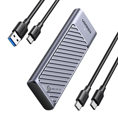 Bild av UGREEN M.2 NVMe SATA SSD hölje USB 3.2 Gen 2 10Gbps Aluminium M2 med kyldyna för och av M Key/ M+B nyckel i 2280/2242/2230/2260 Kompatibel 970 EVO Plus etc, 760.