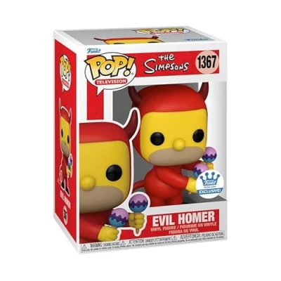 Bild av Funko Pop! The Simpsons Evil Homer vinylfigur, 11 cm, maracas, exklusiv, röd/gul
