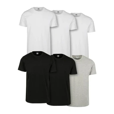Bild av Urban Classics herr T tröja Basic Tee 6 Pack, wht/wht/wht/blk/blk/gry, XL