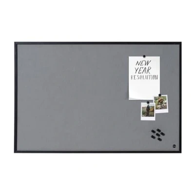 Bild av Bi Office Anslagstavla New Basic, grå filt med svart träram, 885 x 585 mm