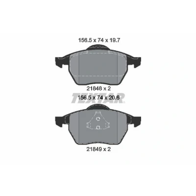 Bild av TEXTAR 2184802 Jeu de plaquettes frein non préparé pour indicateur d&#039;usure VOLKSWAGEN: Sharan I, VAN, SEAT: Alhambra FORD: Galaxy Mk1 MPV