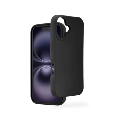 Bild av Hama fodral MagCase för iPhone 16 (mobilskal, skyddsfodral baksida, Apple MagSafe, fodral, reptålig, extra skydd kamera och display, trådlös laddning kompatibel, mjuk) svart