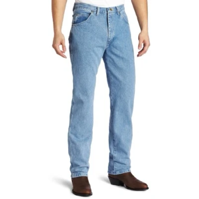 Bild av Wrangler herr klassisk passform jeans, Grov tvätt indigo, 38W / 30L