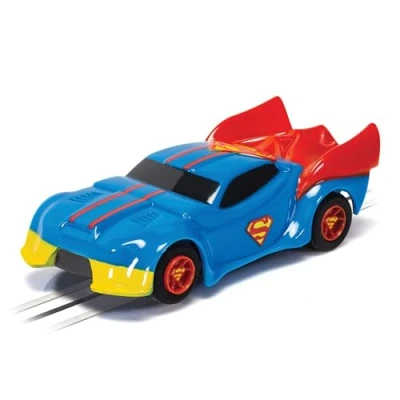 Bild av Micro Scalextric Cars Justice League Superman leksaksspår bil för användning med Race Tracks eller Set Små barn presentidéer pojke/flicka i åldrarna 4+,
