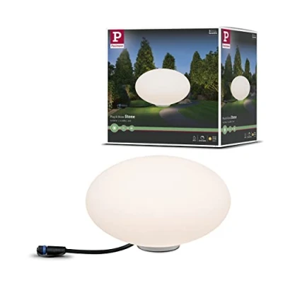 Bild av Paulmann 94175 Plug &amp; Shine ljusobjekt Sten IP67 3000K 235lm 24V Sfäriskt ljus Utomhusbelysning Trädgårdsbelysning Terrassbelysning