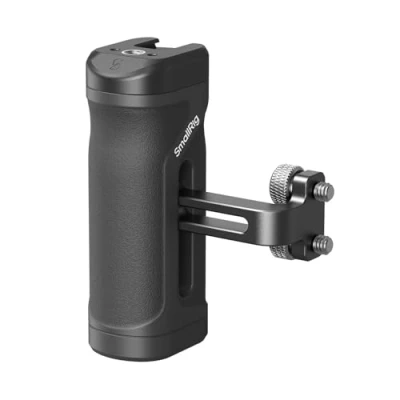 Bild av SMALLRIG Mini Side Handle Sidohandtag FöR 1/4 Tum 20 GäNgade HåL, BäRbart Kameraburhandtag, Justerbart Upp Och Ner, Ergonomiskt Kamerahandtag Med Integrerat Blixtsko GäNghåL 4755