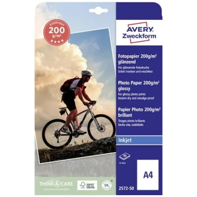Bild av Avery Zweckform 2572 50 Överlägset bläckstrålefotopapper högglans A4 200 g ark