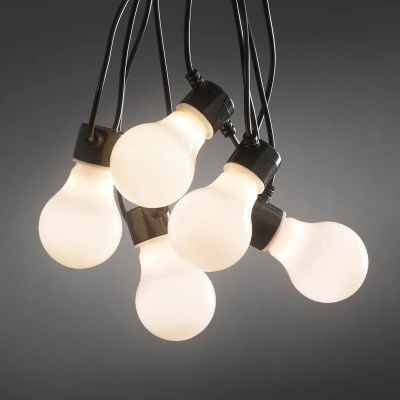 Bild av Konstsmide Christmas Ljusslingor för ölträdgård 10x glödlampa opal varmvit