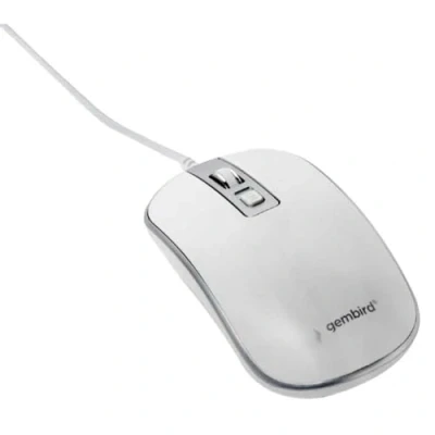 Bild av Gembird Wired optical Mouse 4B 06 Optic 4 knappar Vit