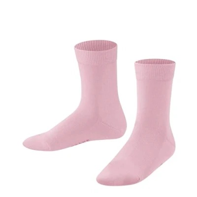 Bild av FALKE unisex barn familj strumpor andas hållbar biologisk bomull förstärkta barnstrumpor korta slitstarka hudvänliga halkfria enfärgade 1 par, Rosa Thulit 8663, 23 26 EU