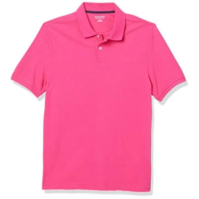 Bild av Amazon Essentials Men&#039;s Pikétröja i smal passform bomull, Varmrosa, XS