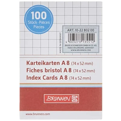 Bild av Indexkort A8 kar ws 100 st