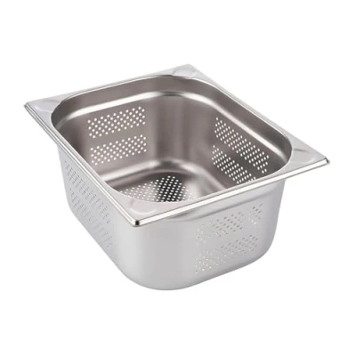 Bild av APS 81903 GN 1/2 behållare, perforerad, rostfritt stål Gastronormbehållare, mått 265 x 325 mm/höjd 150 mm
