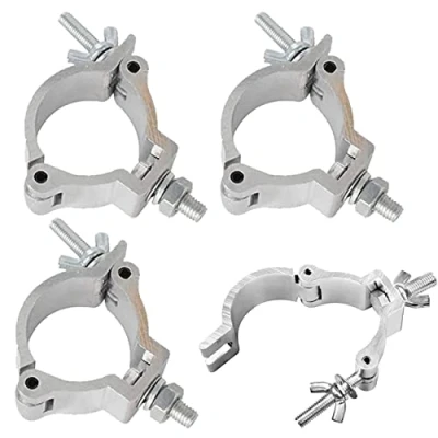 Bild av QNLEMON 4 st Truss Clamp 48 51 mm Scenljus Klämmor Aluminiumlegering Klämma Lätt Faskrok Hållbar Halv Avsmalnande Koppling