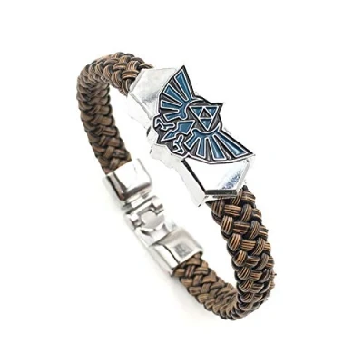 Bild av Multiculture Zelda armband med Hylian Sheikahslate logotyp symbol The Legend of Zelda, 20 centimeters, Konstläder i metall